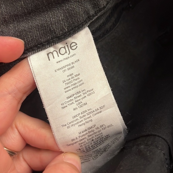 MAJE Faded Black High Rise Jeans - Picture 6 of 7